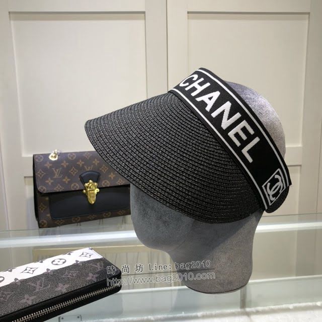 Chanel女士帽子 香奈兒空頂編織草帽  mm1080